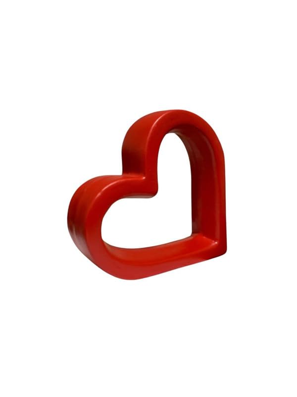 Vibhsa Romantic Red Heart Ceramic Vase