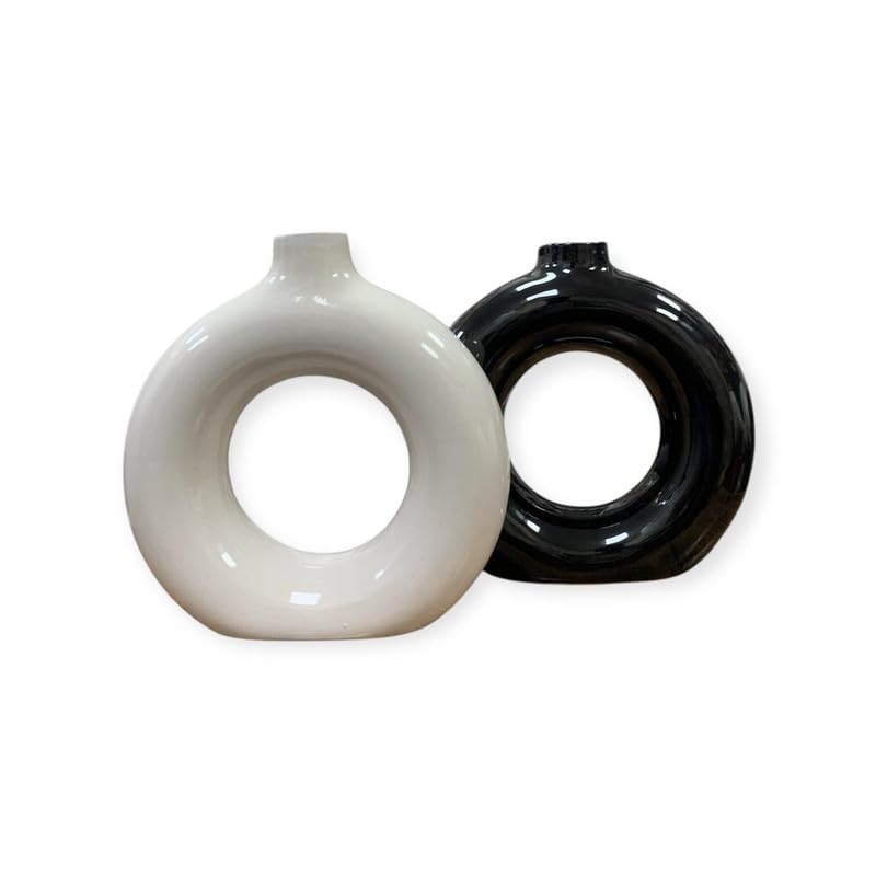 Vibhsa Elegant Ceramic Flower Vase for Home Décor