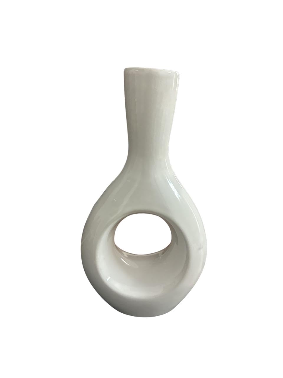 Vibhsa White Ceramic Pampas Grass Vase