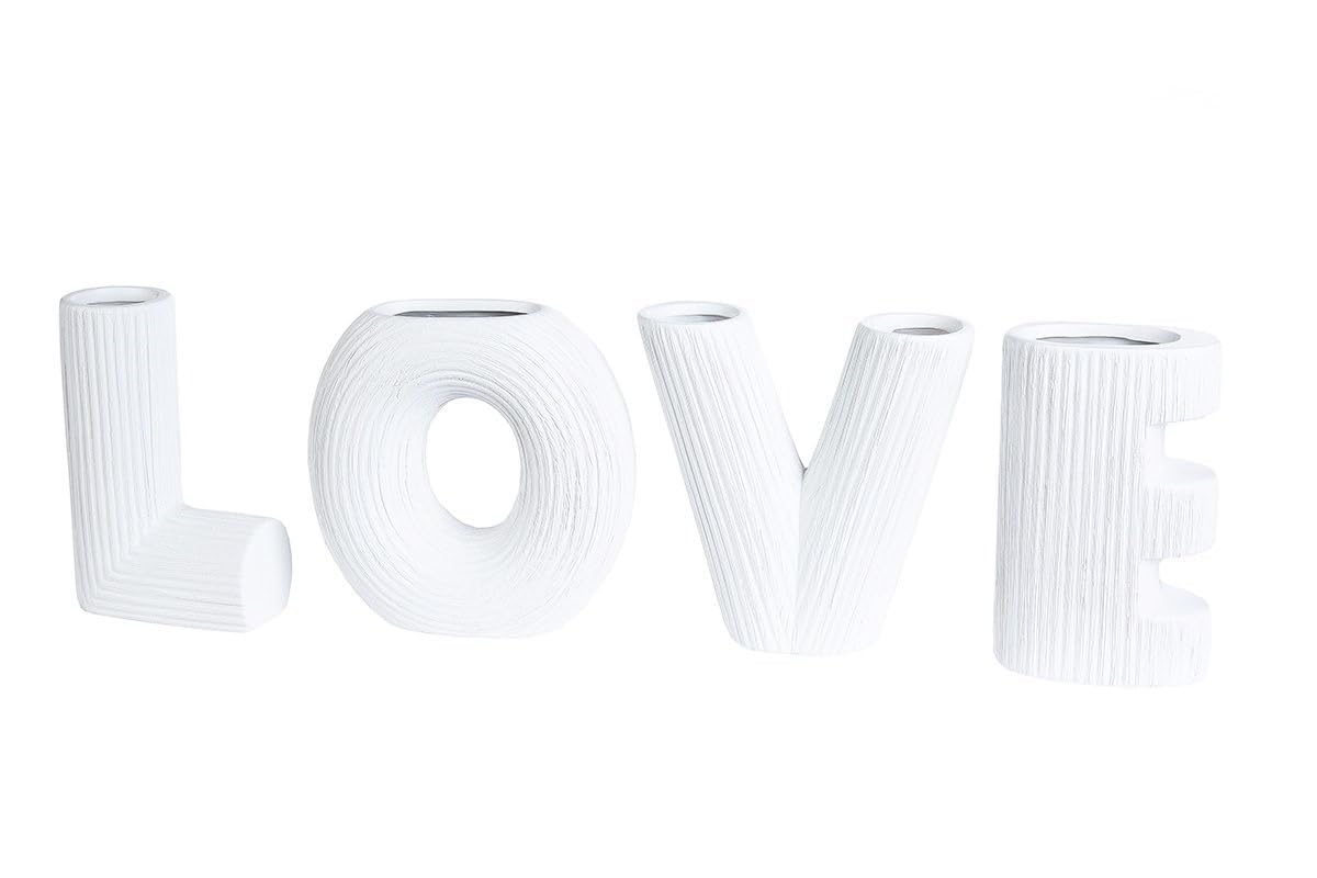 Vibhsa LOVE Letter Ceramic Vase Set of 4
