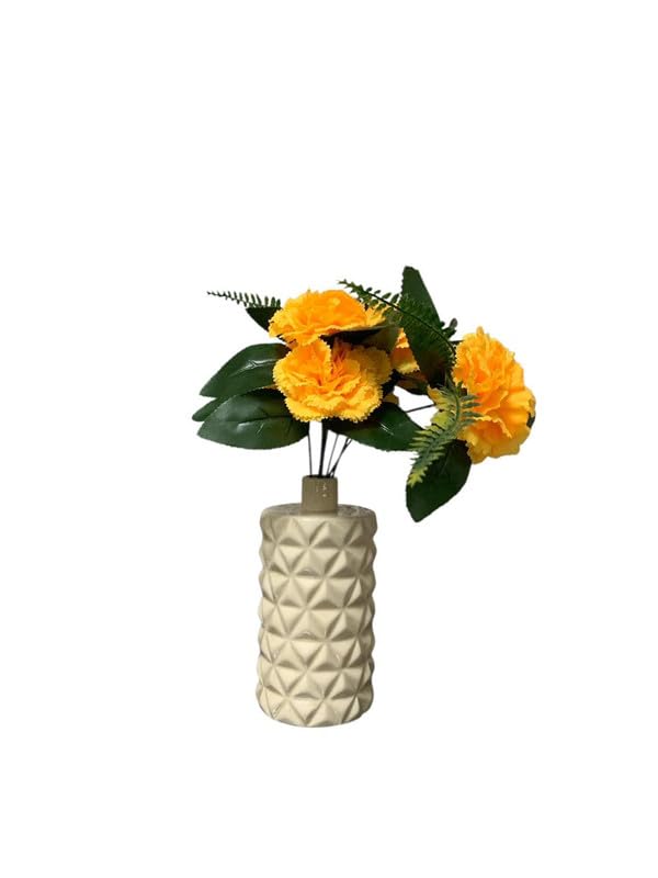 Vibhsa Round Glossy Ceramic Vases for Home Decoration