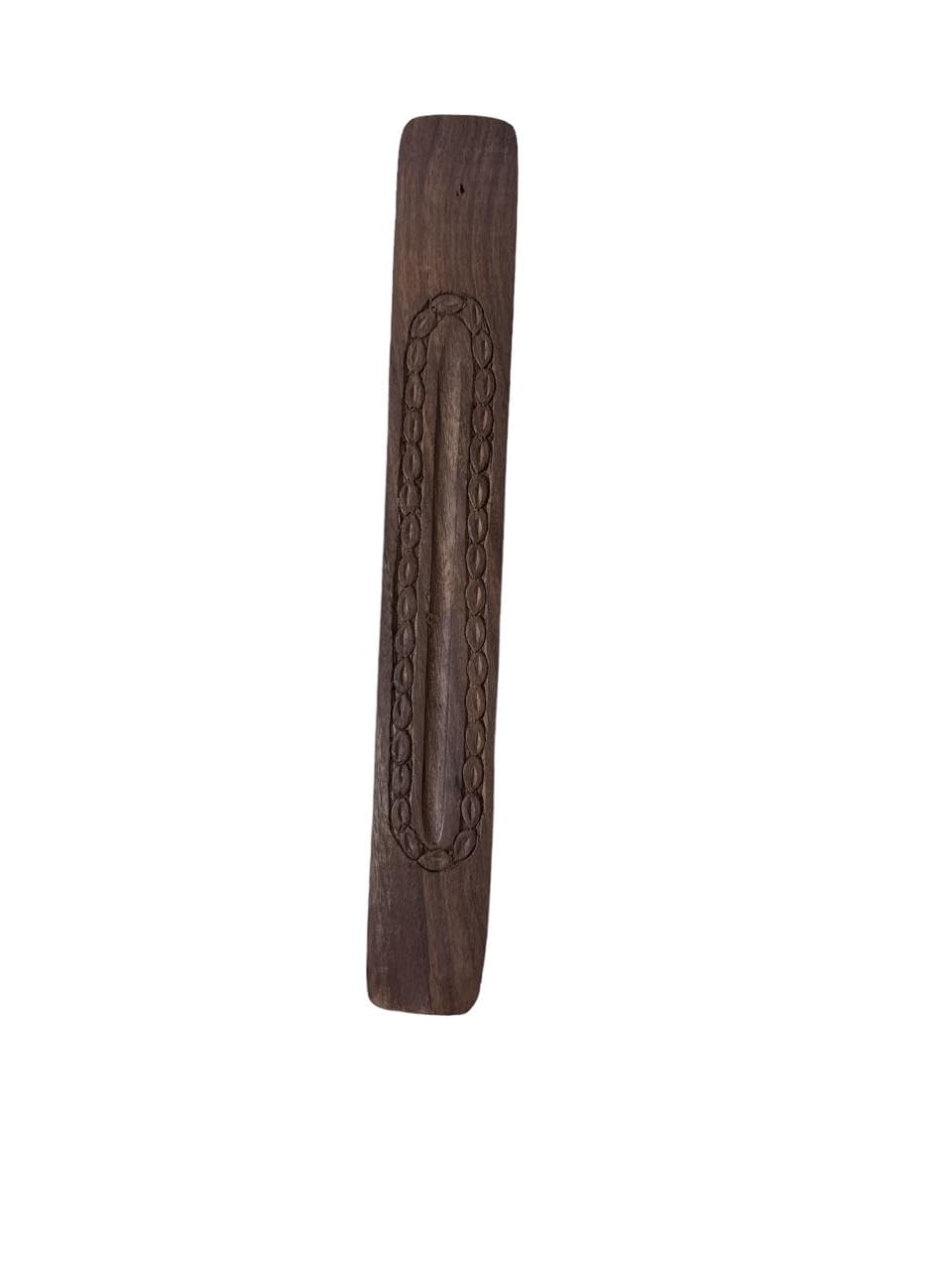 Vibhsa Wooden Crescent Moon Incense Holder Box