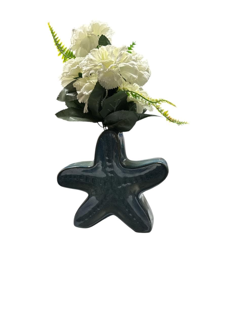 Vibhsa Ceramic Starfish-Shaped Flower Pot for Home & Office Décor
