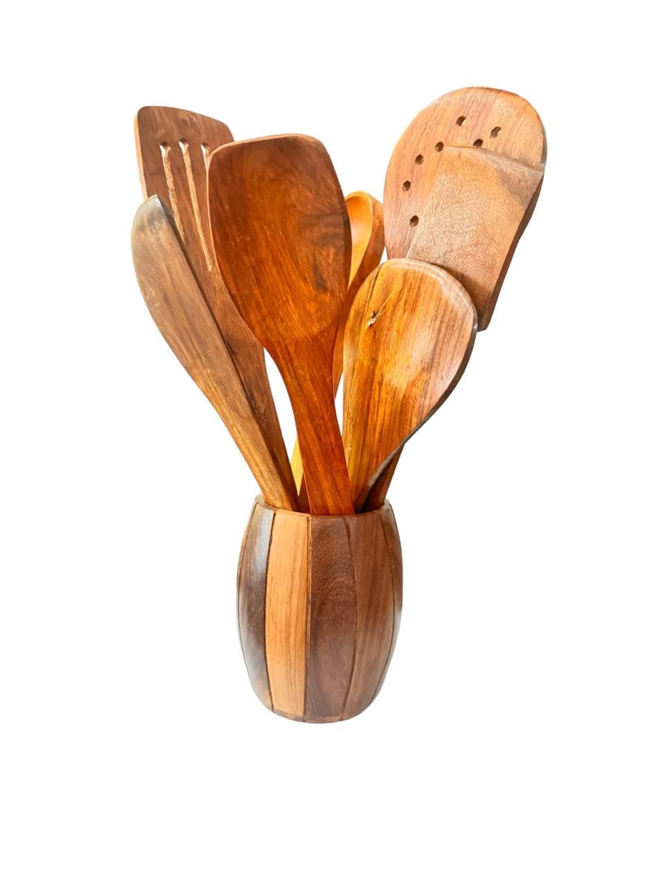 Vibhsa Wooden Cooking Spoon & Spatula Set