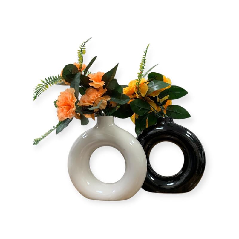 Vibhsa Elegant Ceramic Flower Vase for Home Décor