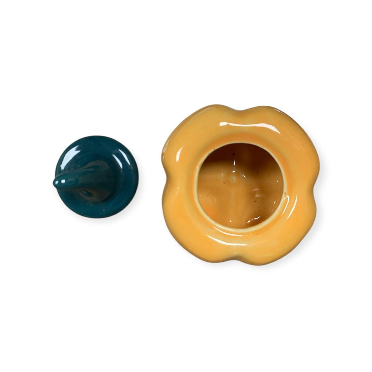 Vibhsa Yellow Ceramic Capsicum Pickle Jar