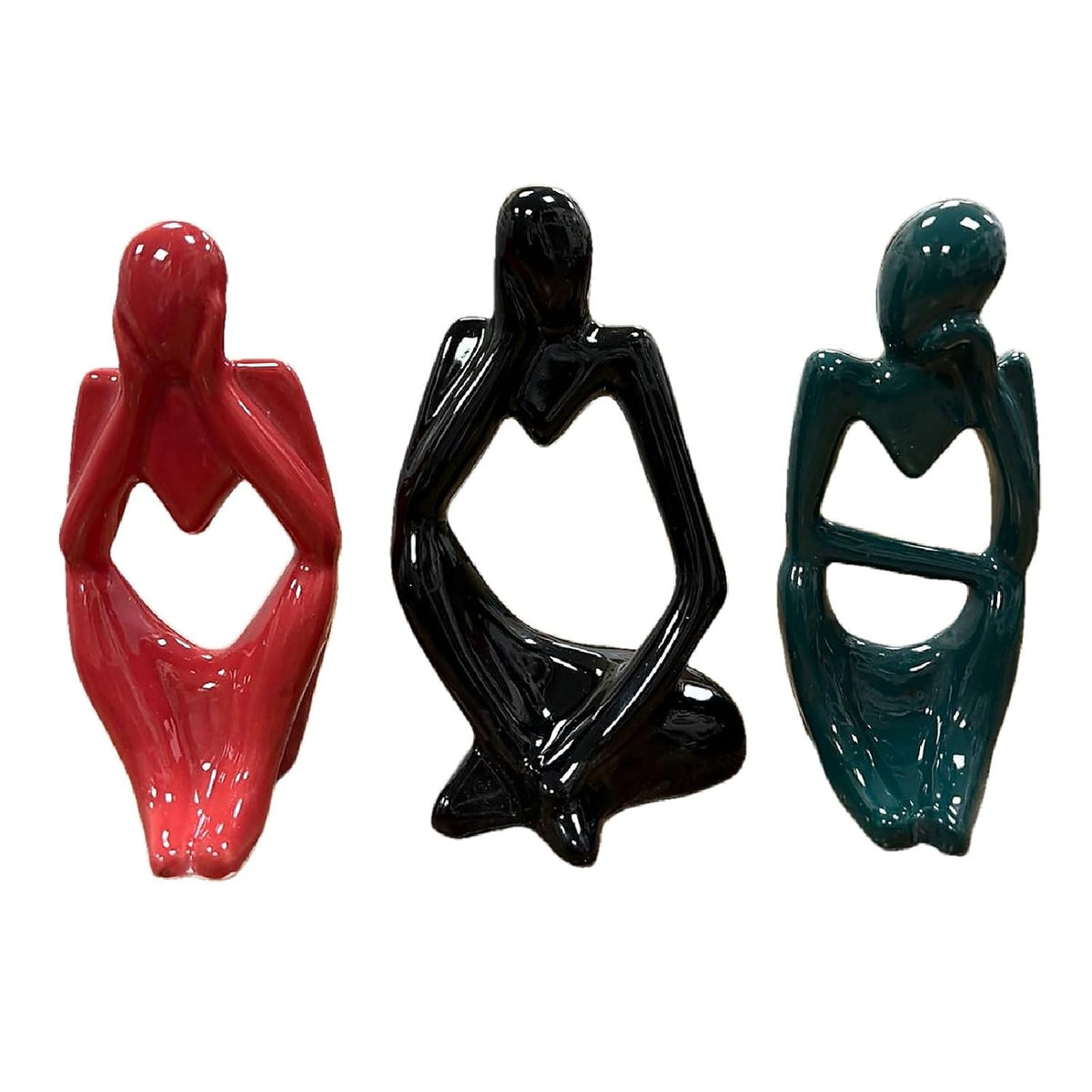 Vibhsa Abstract Thinker Ceramic Showpiece Set of 3