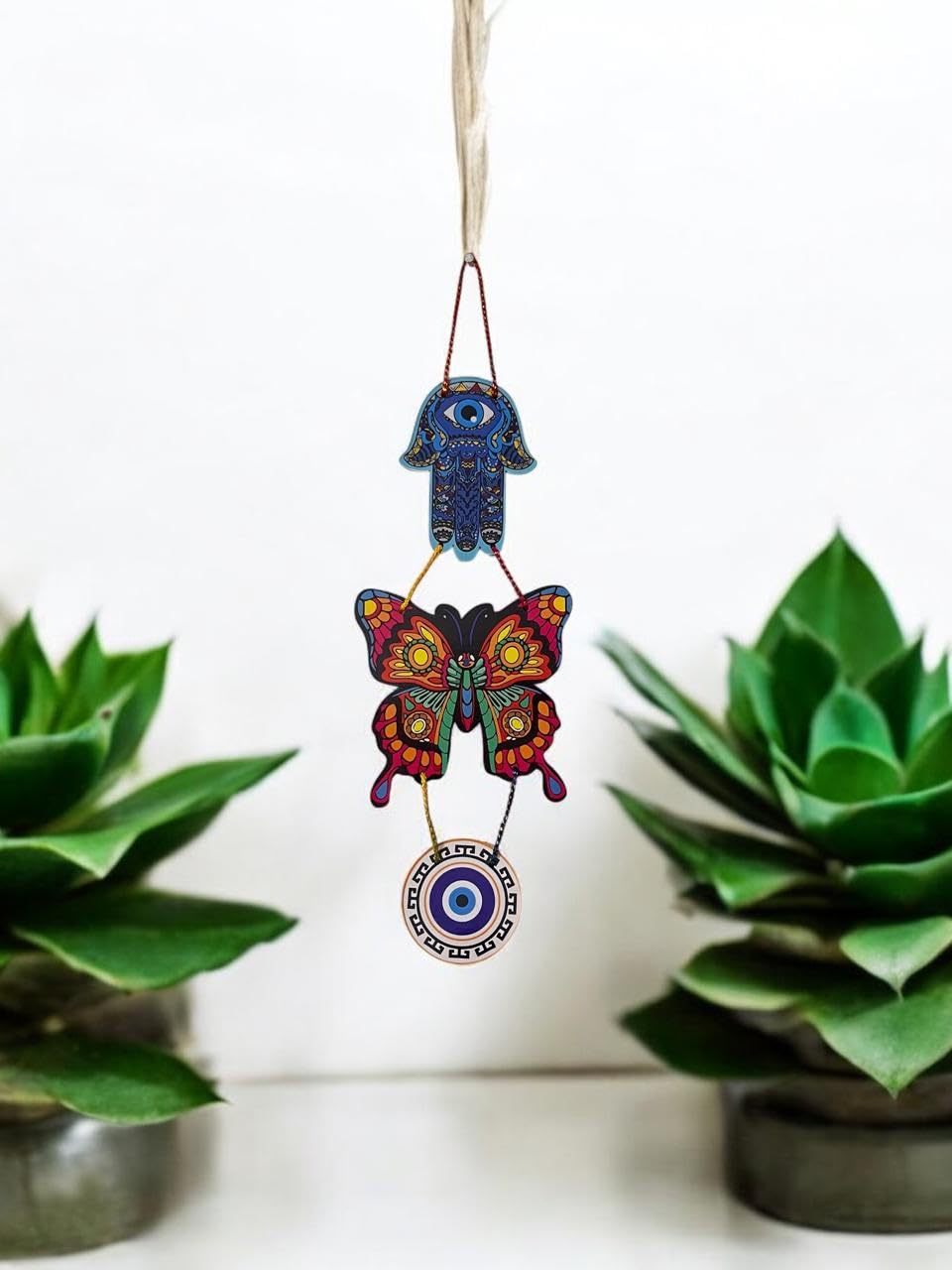Vibhsa Evil Eye Welcome Quote Wall Hanging