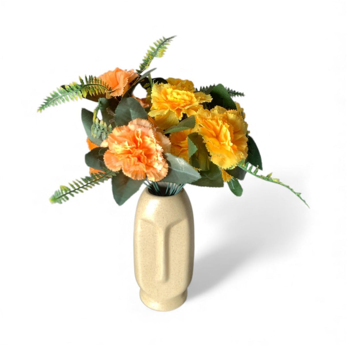 Vibhsa White Ceramic Face Vase