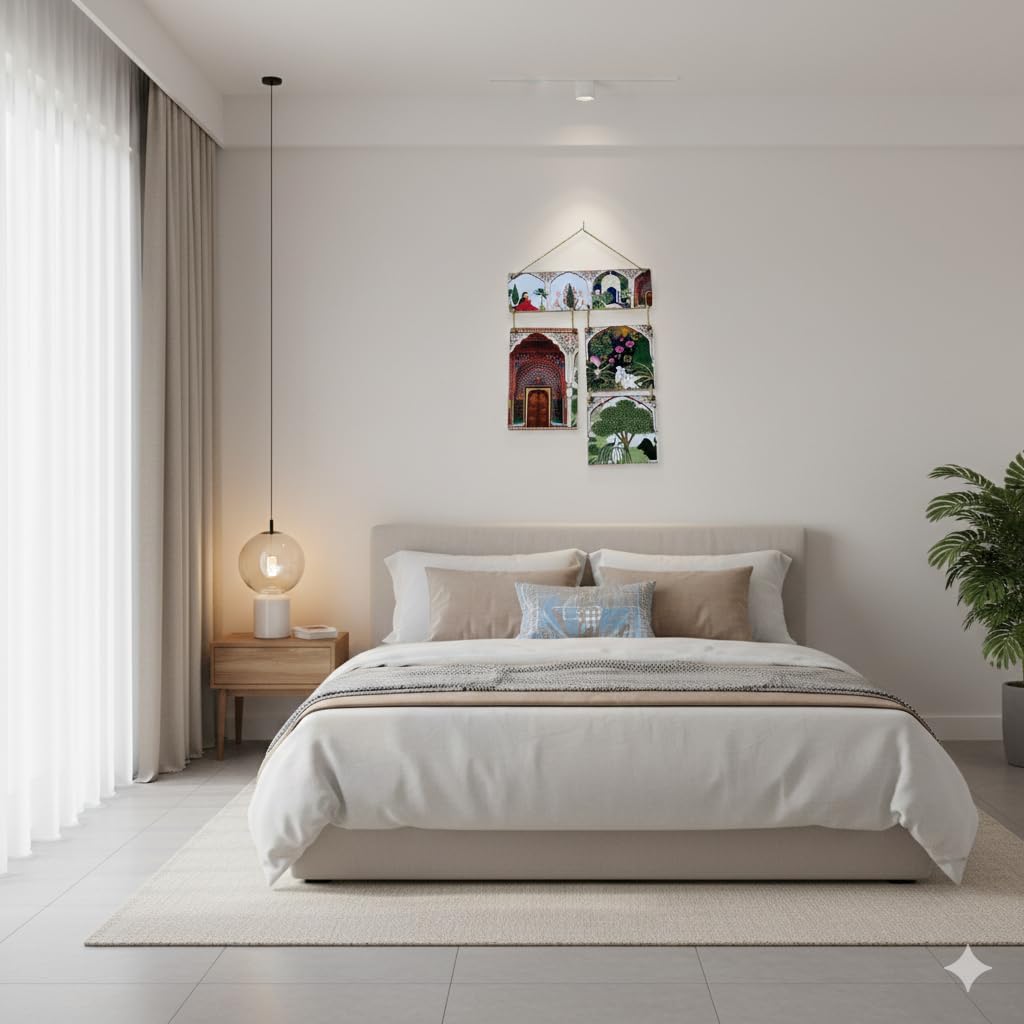 Vibhsa Wooden Wall Hanging with Rope