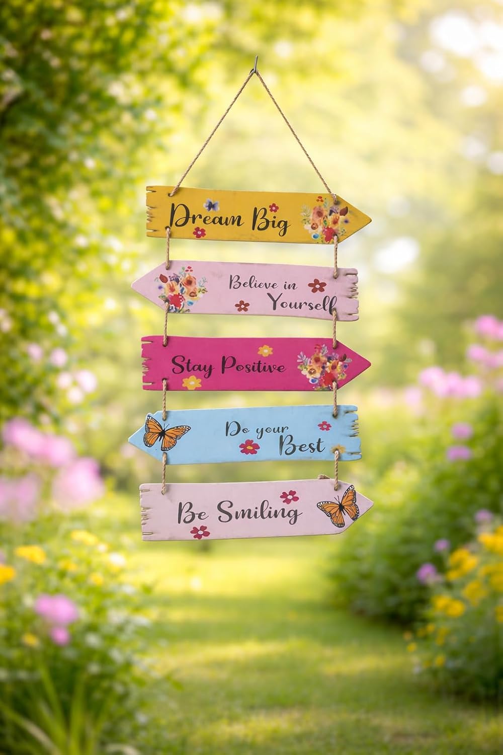 Vibhsa Motivational Quote Wooden Wall Hanging