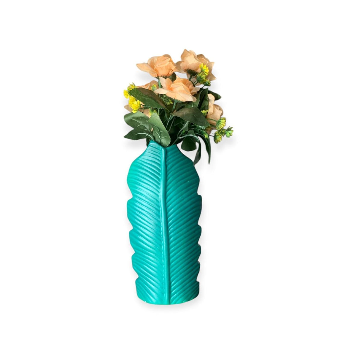 Vibhsa White Ceramic Donut Vase for Pampas Grass