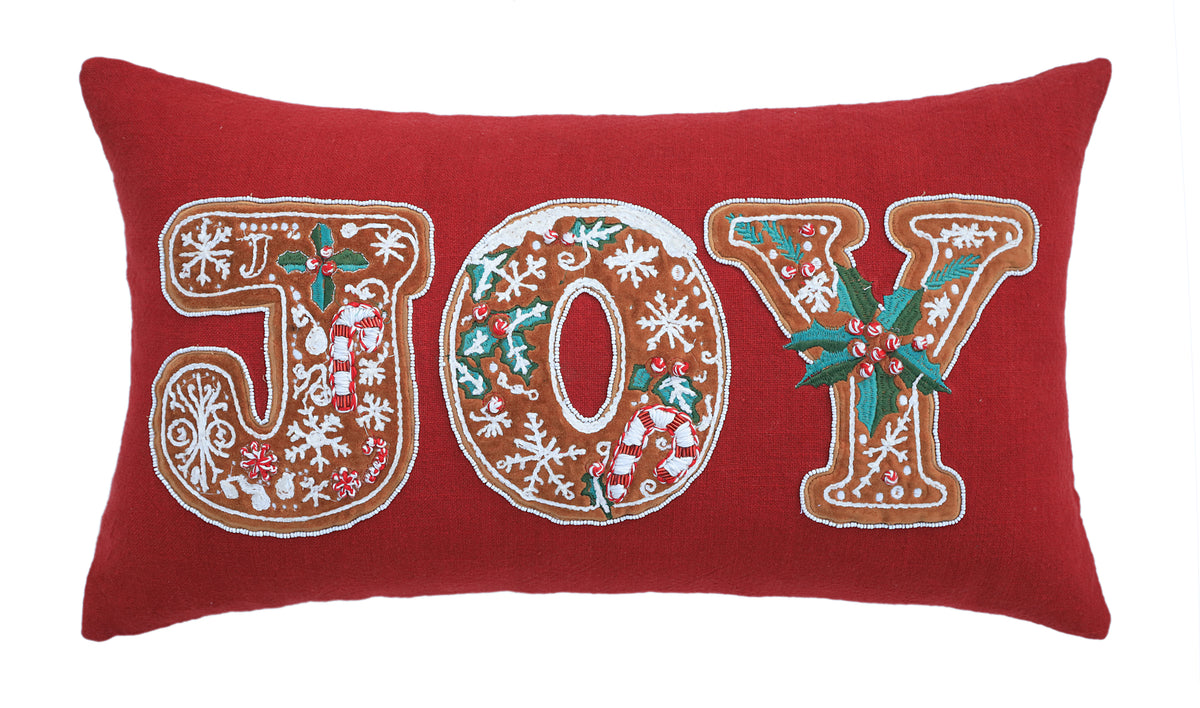 VIbhsa JOY Christmas Pillow 14" x 24"