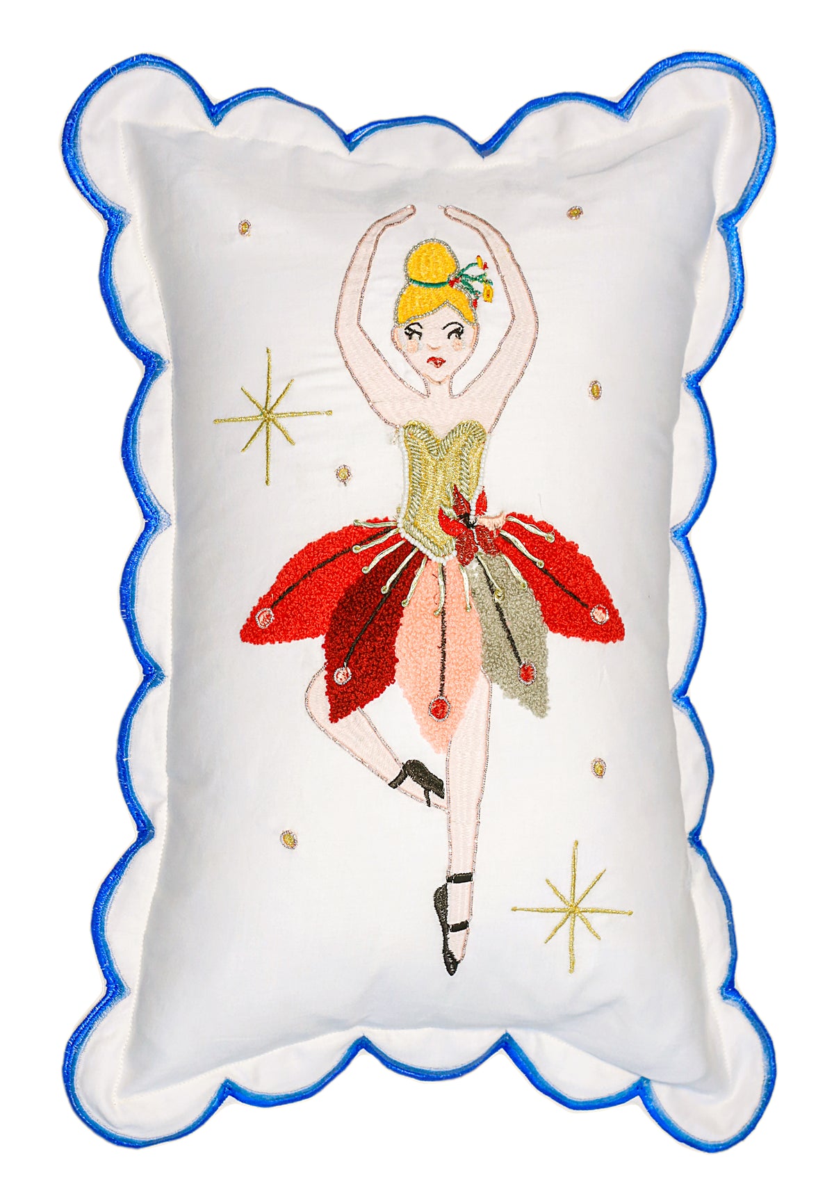 Vibhsa Ballerina Christmas Pillow 14" x 20"