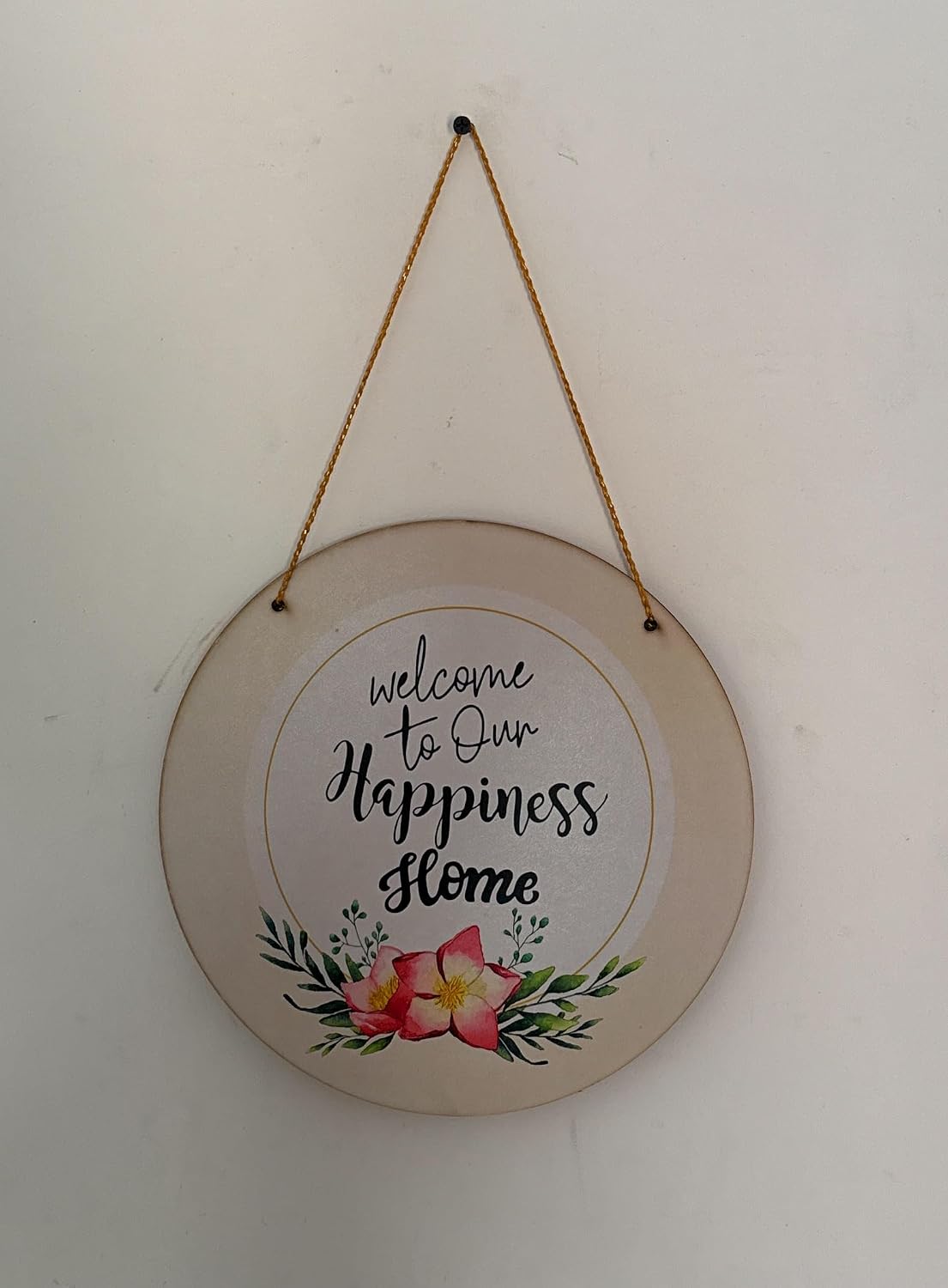 Vibhsa Welcome To Our Home Quotes Wooden Wall Hanging Decorative Items for Home Decor
