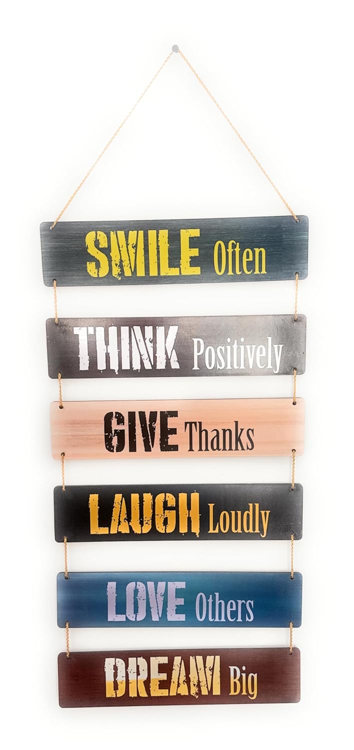 Vibhsa Positive Quote Wooden Wall Hanging