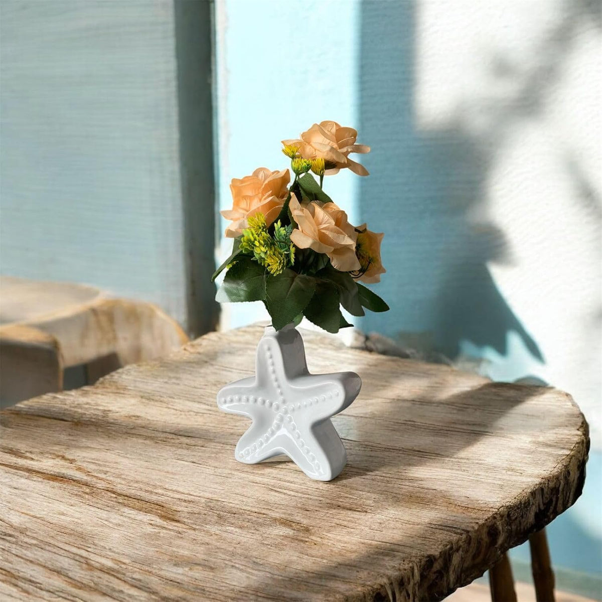 Vibhsa Star Fish Shape Vase, Ceramic Plant Pot, Diamond Shaped Planter