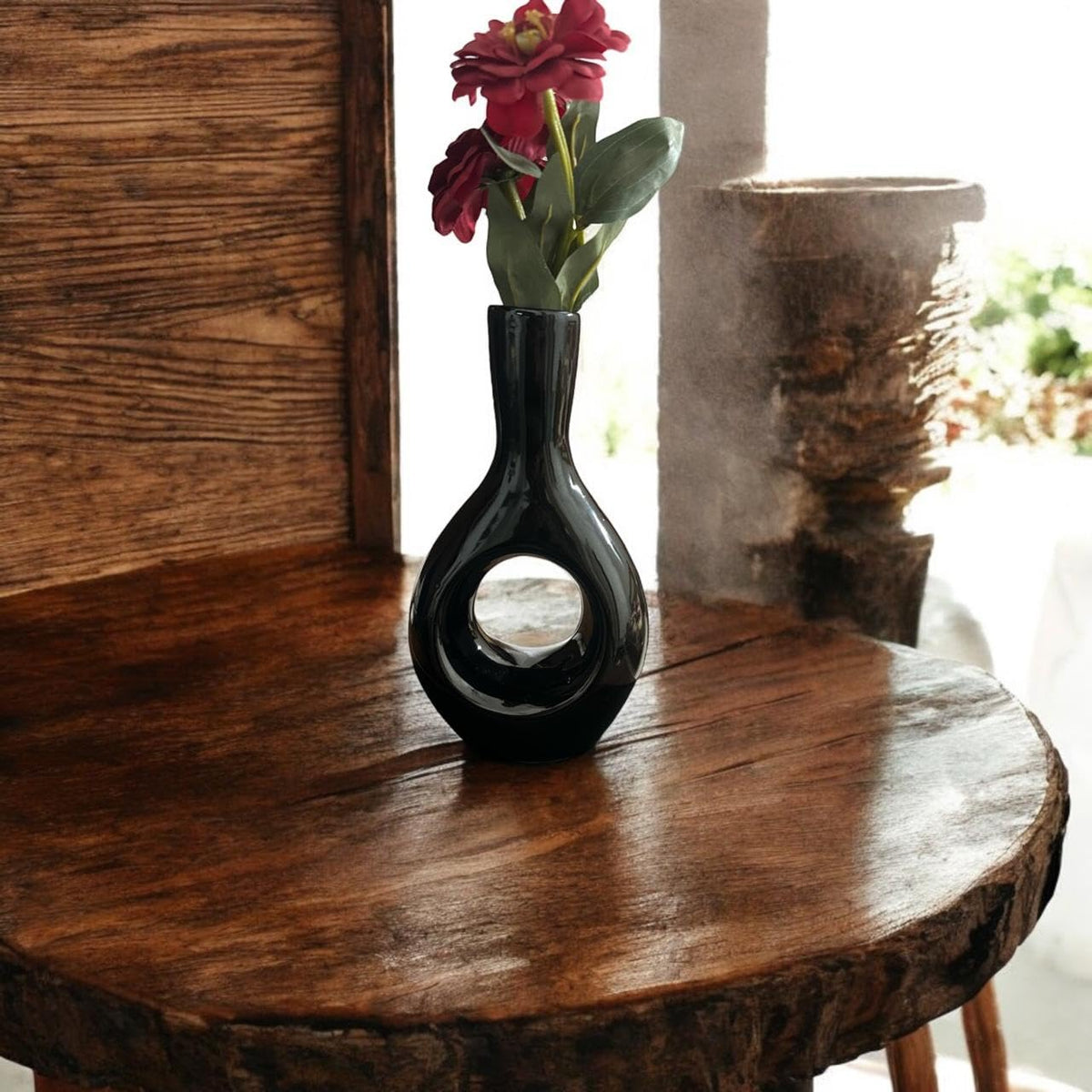 Vibhsa White Ceramic Pampas Grass Vase