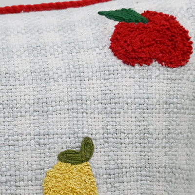 Floral Embroidered Lumbar Pillow | Decorative Garden Accent Cushion