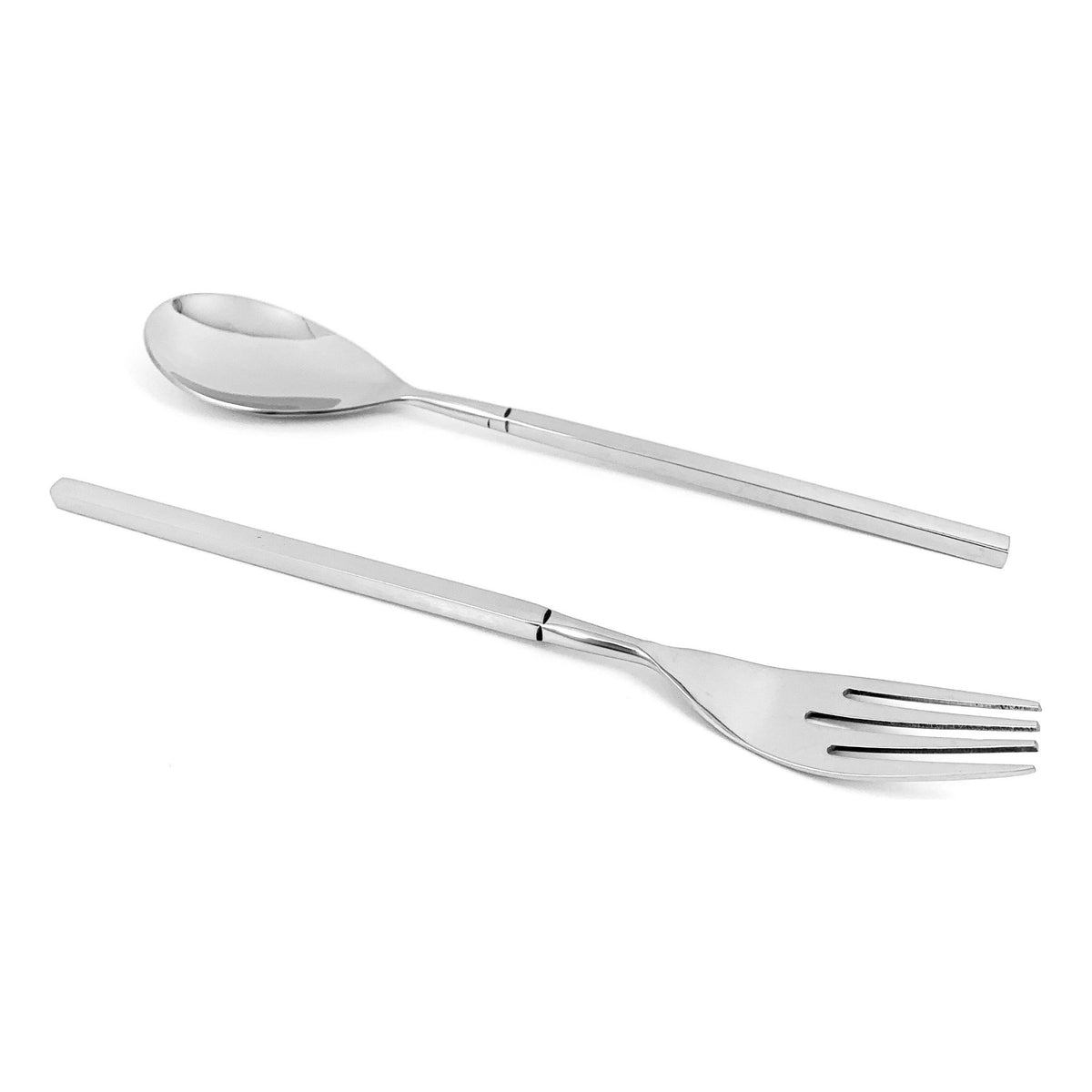 Vibhsa Stainless Steel Salad Fork and Dessert Spoon Set of 12