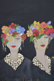 Original Painting Art work with oil paints on canvas, portrait, handmade, 100% made in the USA