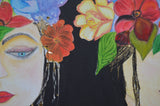 Original Painting Art work with oil paints on canvas, portrait, handmade, 100% made in the USA