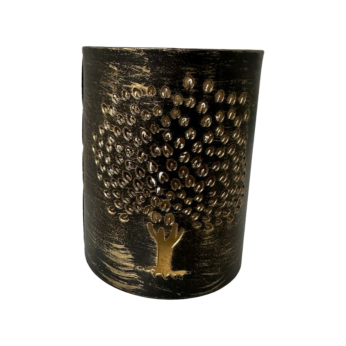 Vibhsa Tree Votive Candle Holder | 4.4", Laser-Cut, Rustic Finish