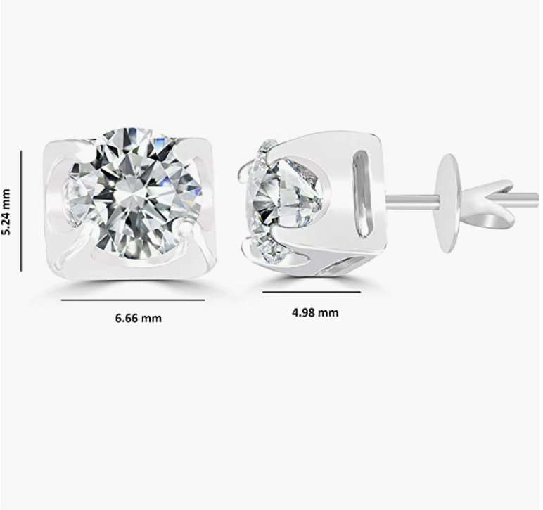 【HYERES LOR】25SS★ Silver (W) Moissanite Band Earrings HYERES LOR】25SS☆ Silver (W) Moissanite Band Earrings