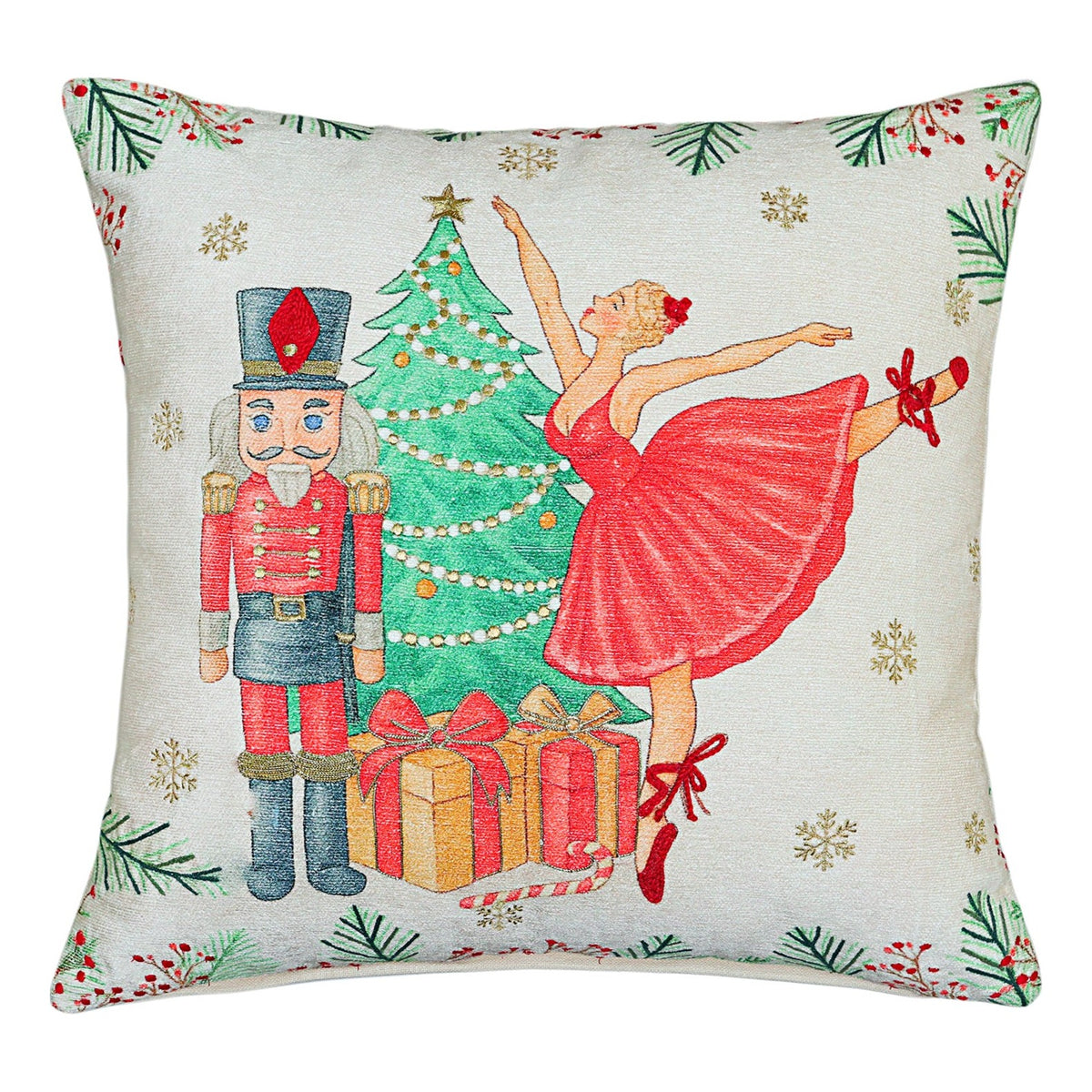 Vibhsa Nutcracker Ballet Ballerina Holiday Pillow 20 x 20