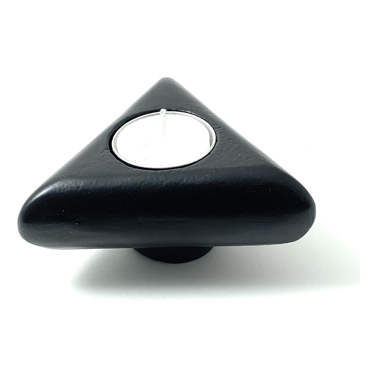 Vibhsa 2-in-1 Candle Holder | Tealight & Taper, Rustic Black, Handcrafted Aluminum