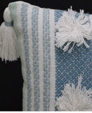 decorative throw pillow in blue