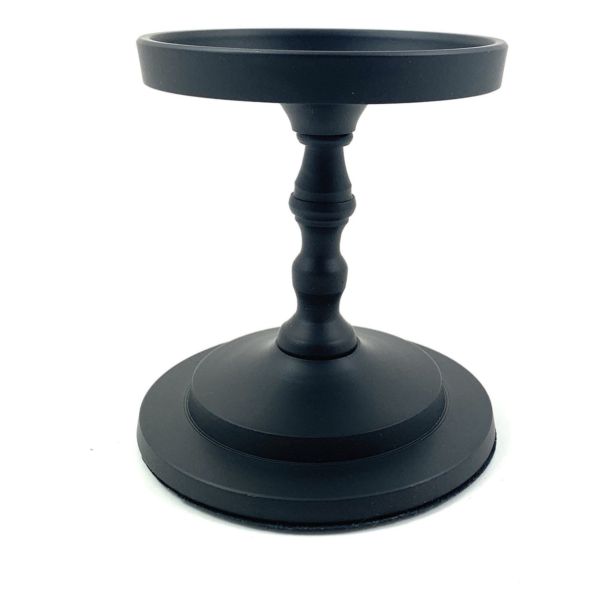 Vibhsa Pillar Candle Holder | Matte Black, 4.5"H, Fits 3.5" Candles