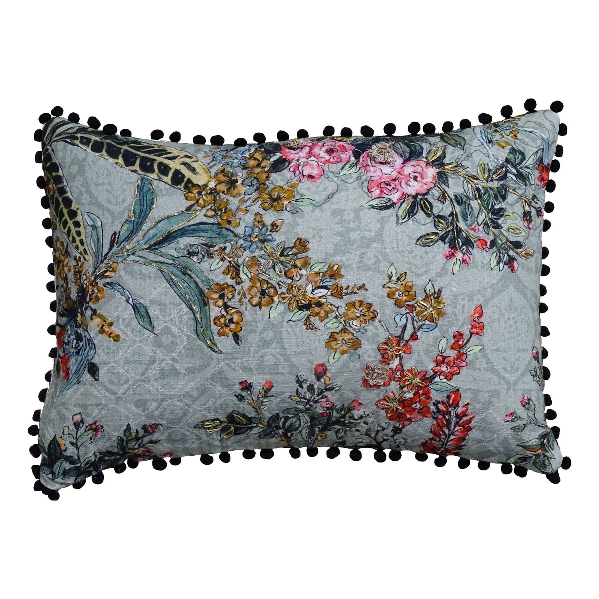 Vibhsa Hand Illustrated 14"X20" Decorative Pillow