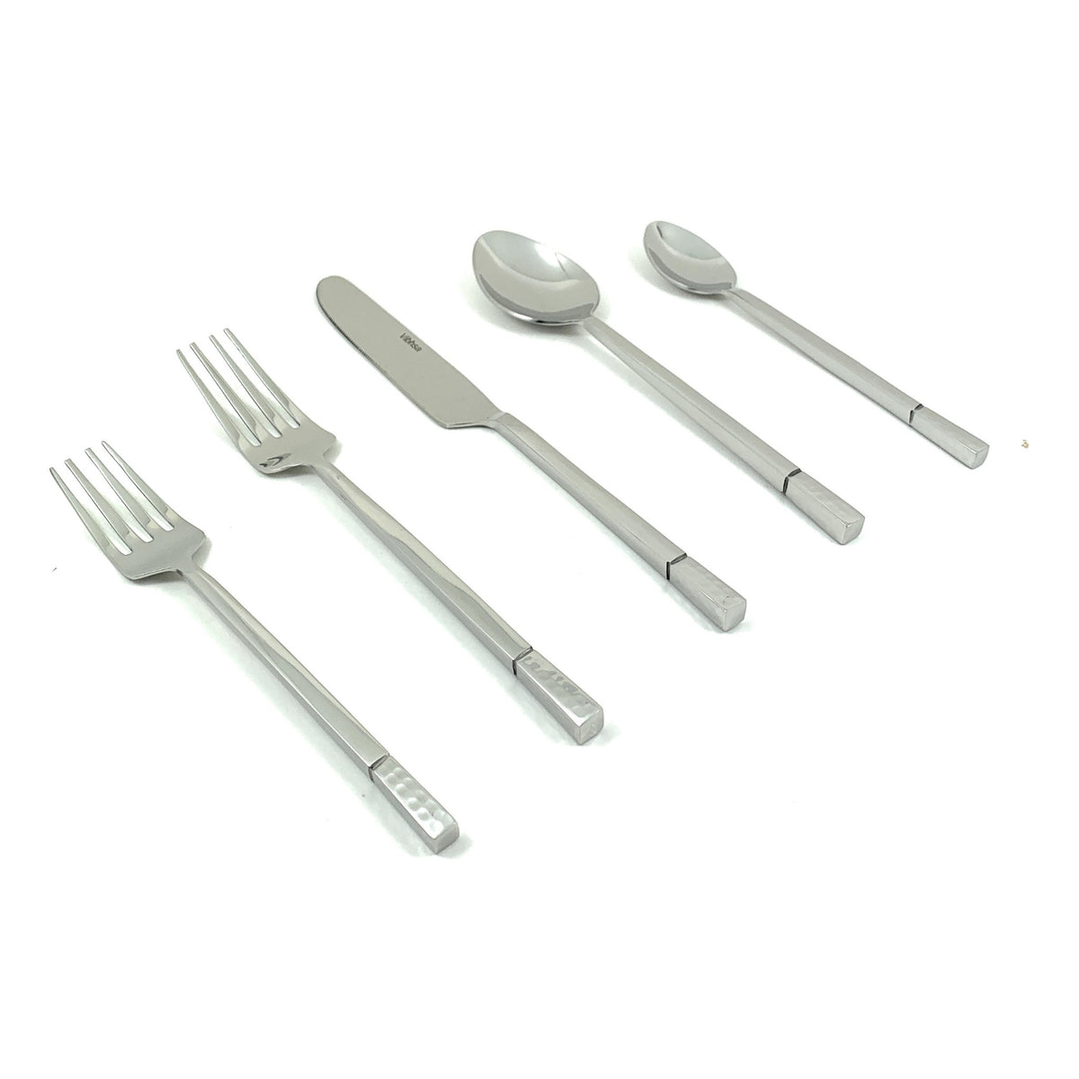 Vibhsa Flatware set of 20 Pieces Silver Stainless Steel Modern Design