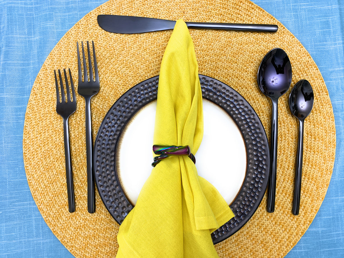 Vibhsa Black Flatware Set Stainless Steel 20 PC