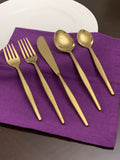 flatware set 20 pc golden stainless steel