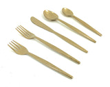 flatware set 20 pc golden stainless steel
