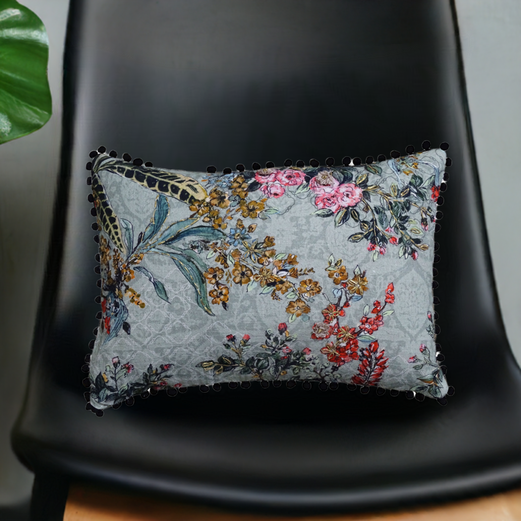 Vibhsa Hand Illustrated 14"X20" Decorative Pillow