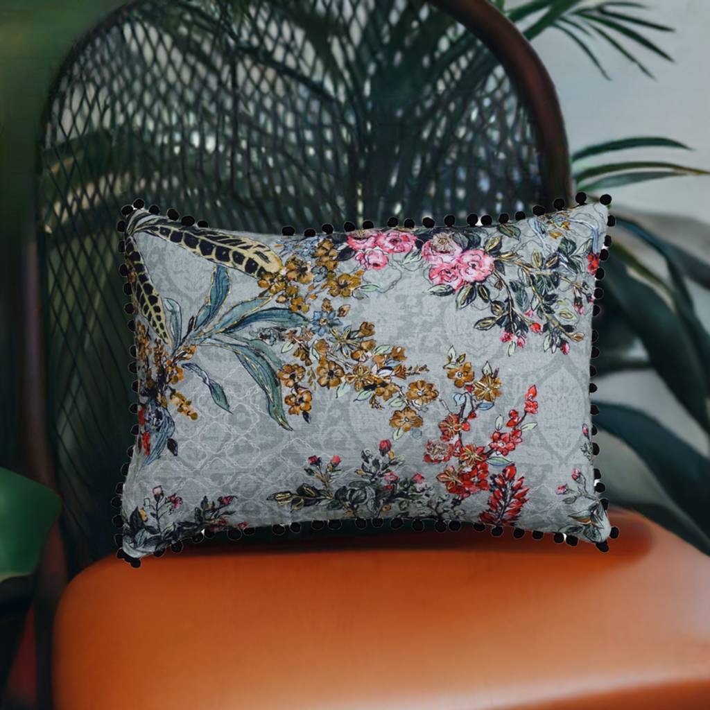Vibhsa Hand Illustrated 14"X20" Decorative Pillow