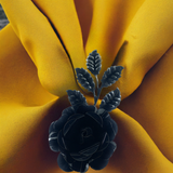 Vibhsa Black Rose Set of 4 Napkin Rings