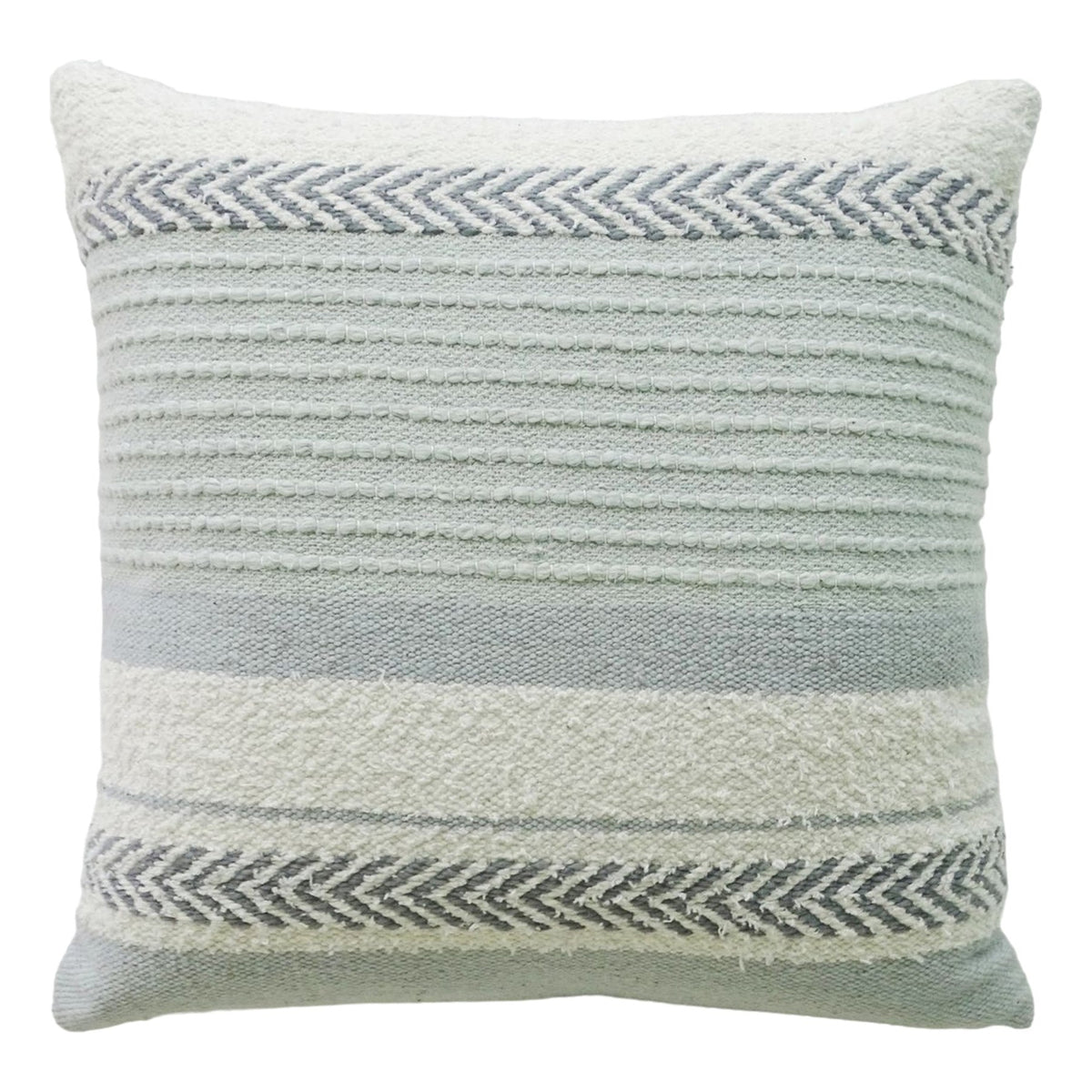 Vibhsa Handloom Woven Striped Decorative Pillow 20"x20"