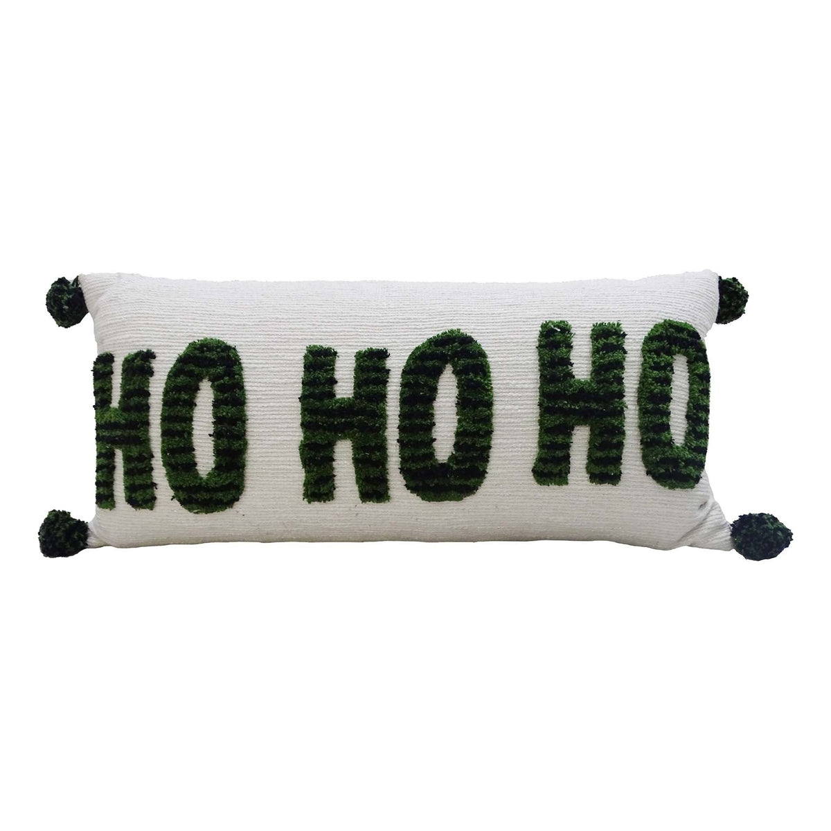 Vibhsa Christmas Pillow for Holidays, 32"x 14" HOHOHO Embroidered