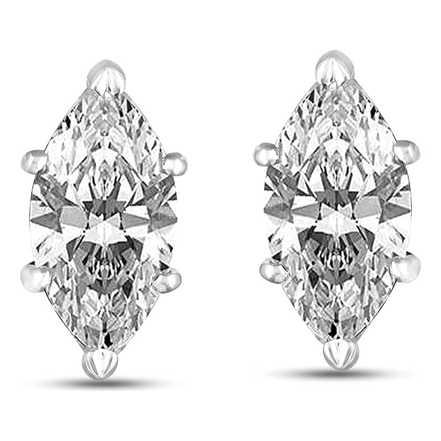 Moissanite Earrings 0.47 Carat Moissanite 925 Sterling Silver
