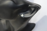 triangular studs earrings for women 14k white gold