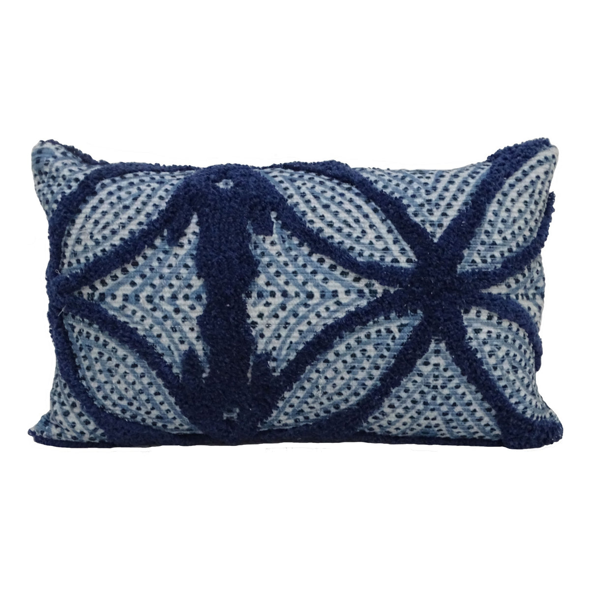 Blue Throw Pillow for couch 14" X 24"
