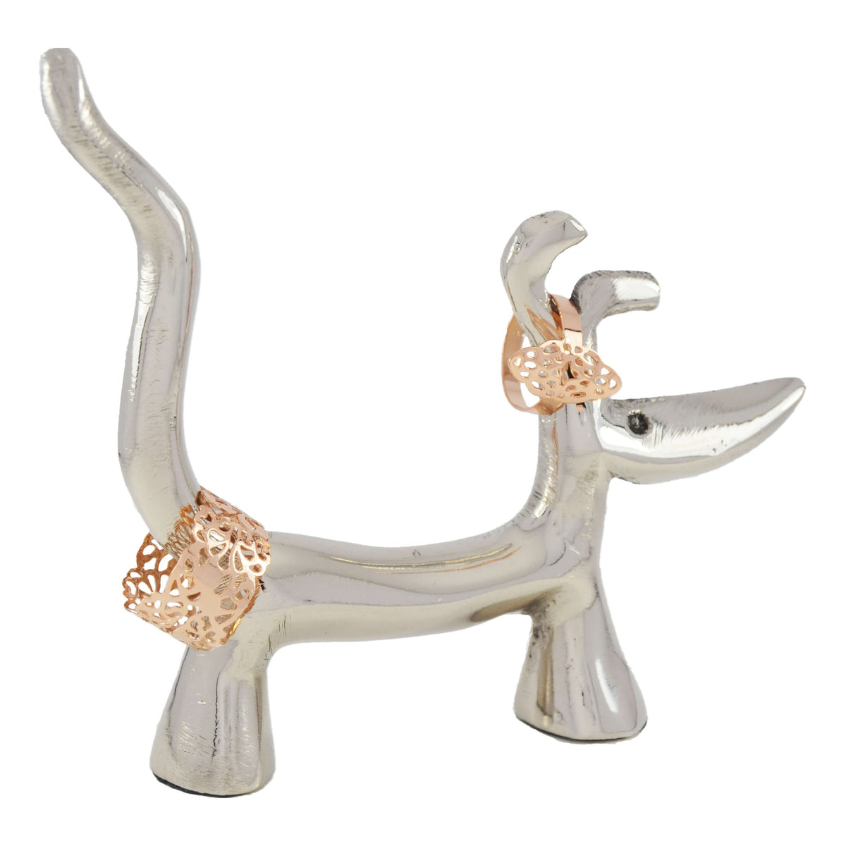 Vibhsa Dog Ring Holder (Silver Finish)