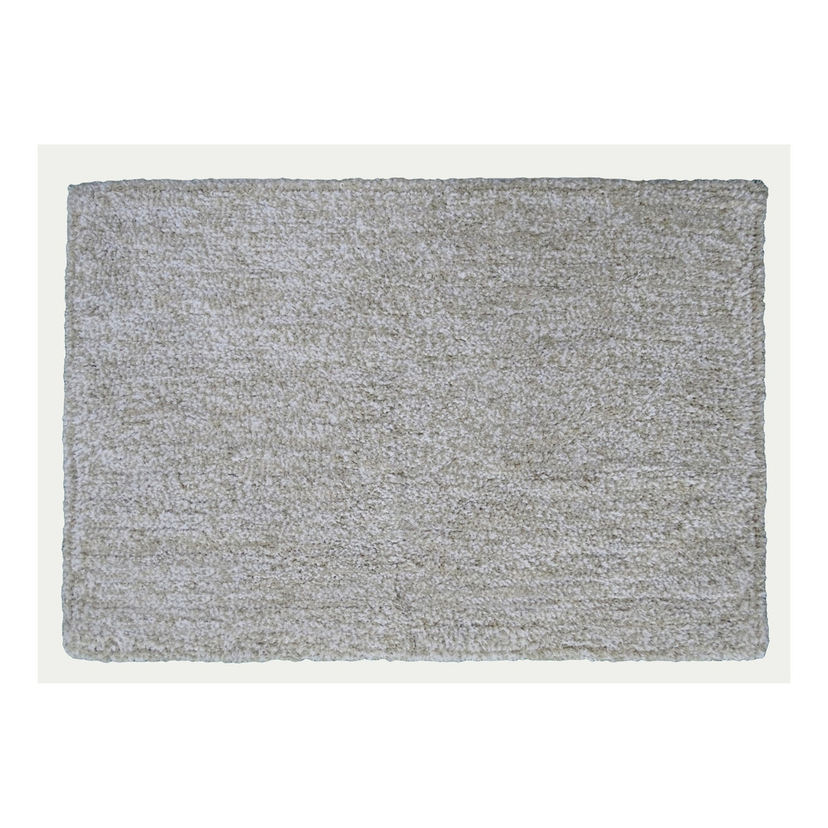Vibhsa Ivory & White Color Plain Bath Rug 20" x 32"