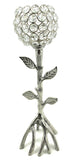 Silver Tree Hurricane Candle Holder