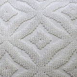 18"x18" White Indoor Outdoor Ogee Decorative Pillow