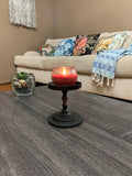 black pillar candle holder for table decor
